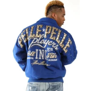 PELLE PELLE PLAYERS BLUE WOOL JACKET view 2