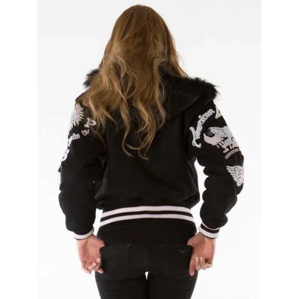 PREMIUM DENIM PELLE PELLE BLACK WOOL JACKET view 2