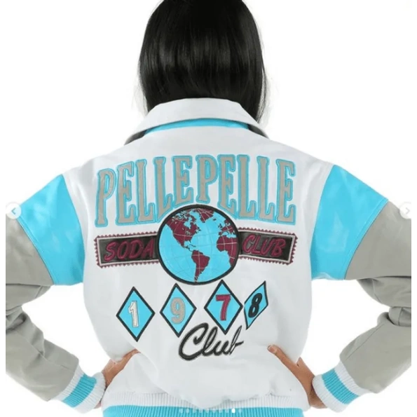 PELLE PELLE WORLD MAP BLUE WOOL JACKET view 2