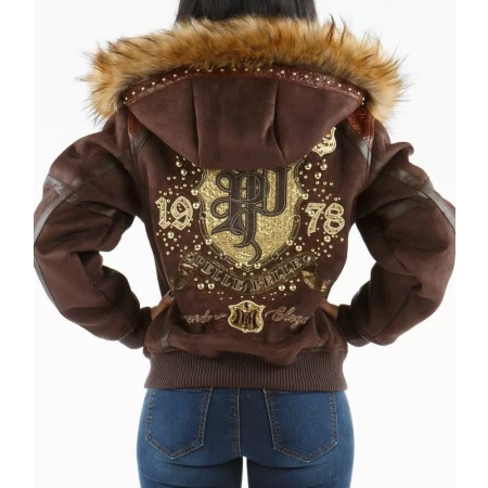 Pelle Pelle Dark Brown MB Fur Hood Jacket | Wool Jacket view 2