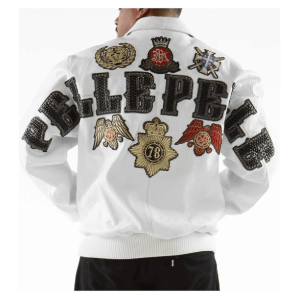 Pelle Pelle White Patched Leather Jacket | Men Jacket view 2