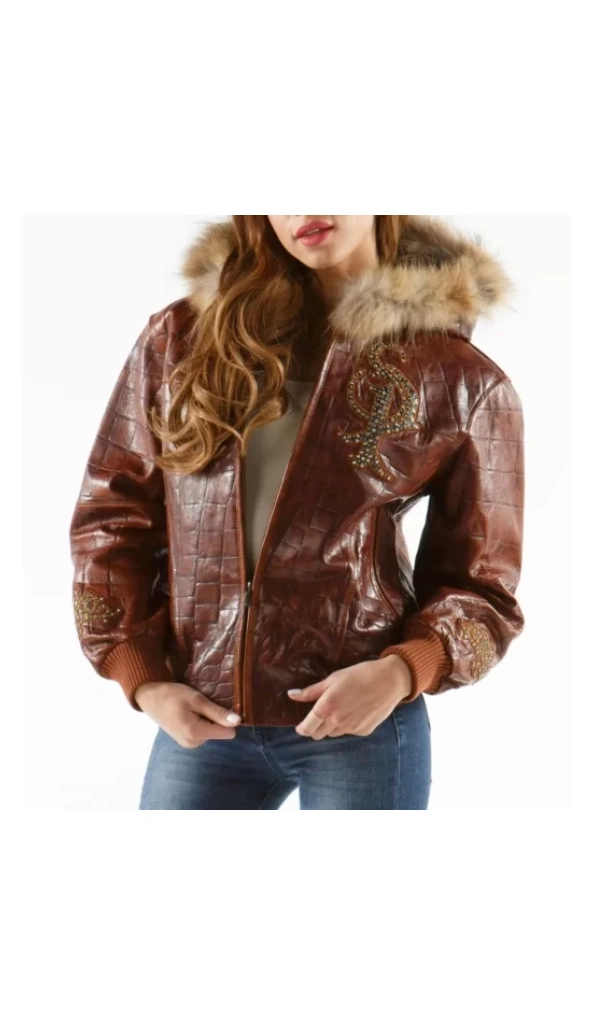 BROWN HOODIE PELLE PELLE LEATHER JACKET