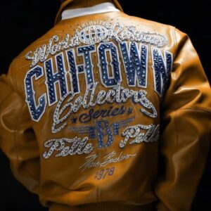PELLE PELLE CHITOWN ORANGE LEATHER JACKET