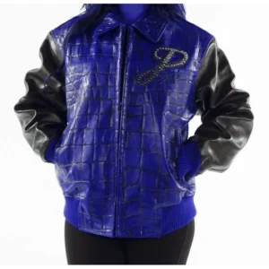 PELLE PELLE BLUE EXOTIC LEATHER JACKET
