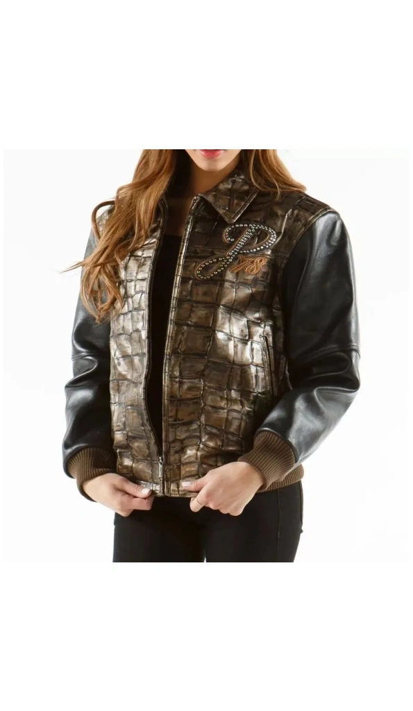 PELLE PELLE BLACK AND BROWN LEATHER JACKET