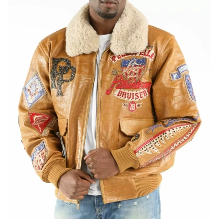American Bruiser Brown Pelle Pelle Jacket view 2