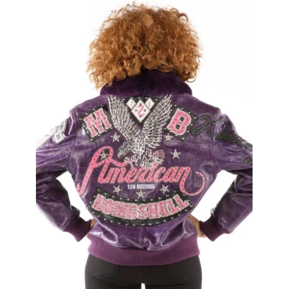 PELLE PELLE BOMBSHELL PURPLE LEATHER JACKET view 2