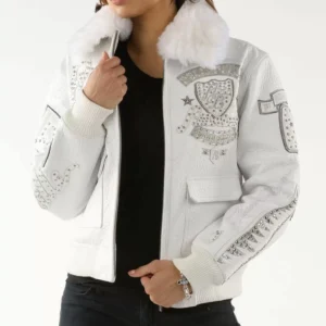 Pelle Pelle American Bruiser White Bombshell Jacket view 2