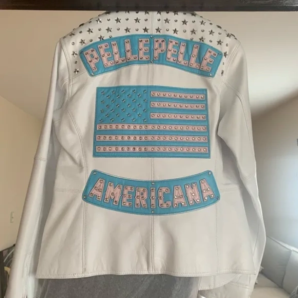 PELLE PELLE AMERICANA WHITE LEATHER JACKET view 2