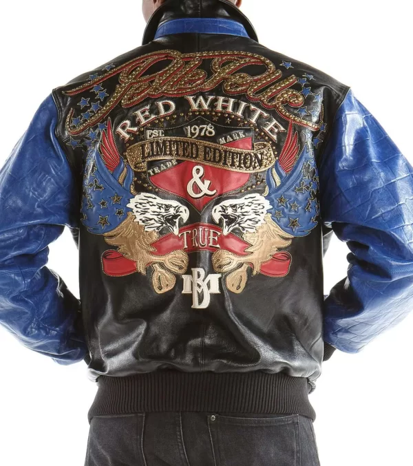 Bold Black Blue Pelle Pelle | Red White & True Leather Jacket