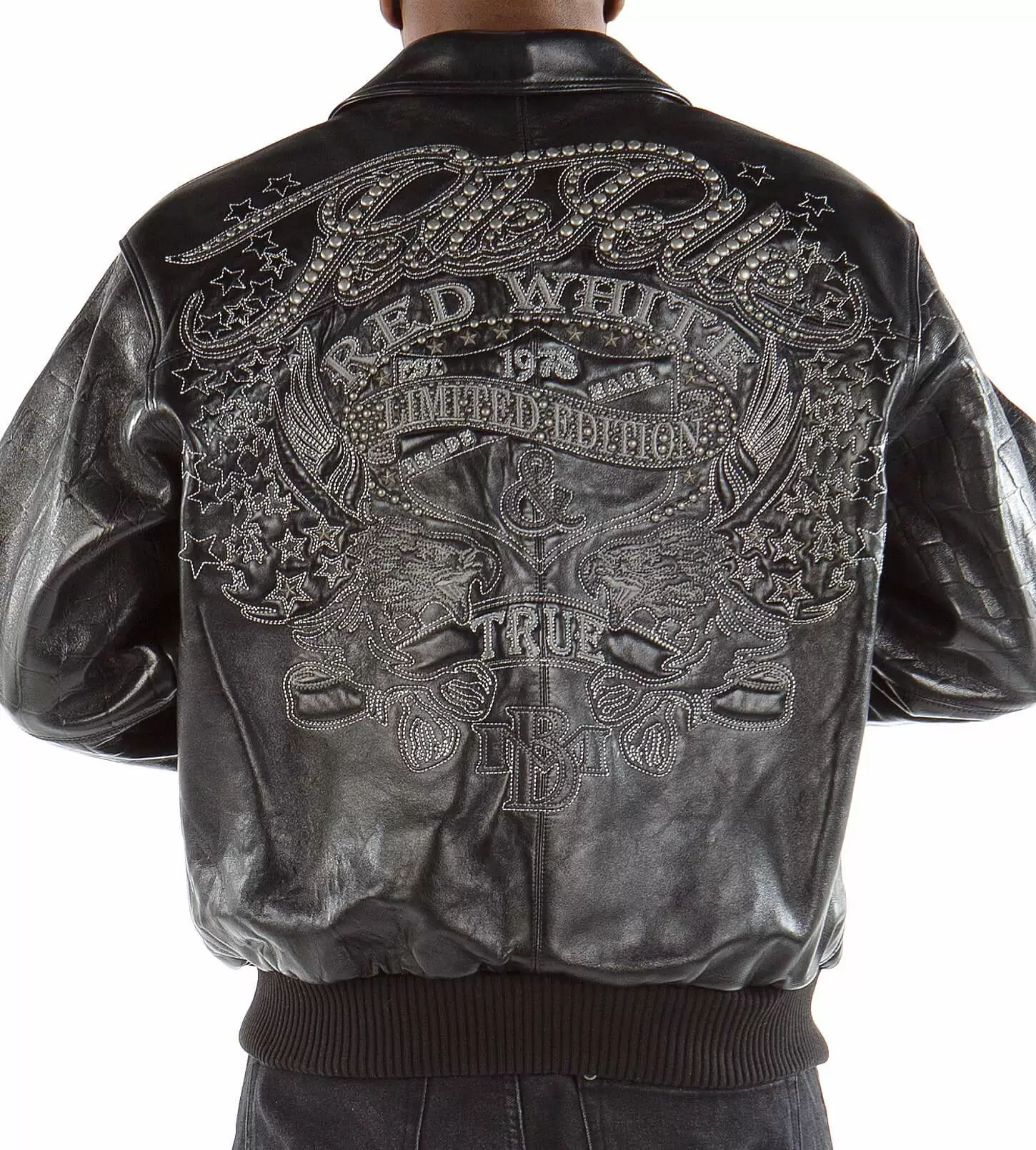 Black Pelle Pelle Red White | & True Leather Jacket view 1