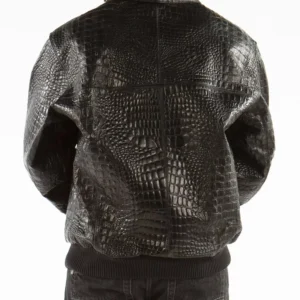 Bold Black Pelle Pelle Script Leather Jacket view 2