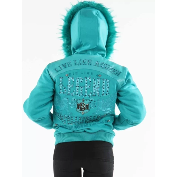 Pelle Pelle Blue MB Legend Wool Jacket | Fur Hood Jacket view 1