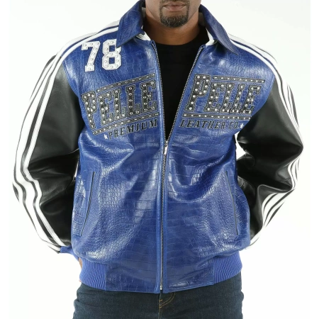 Bold Blue Wild Pelle Pelle Studded Jacket view 2