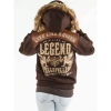 Pelle Pelle Dark Brown Legend Wool Jacket | Fur Hood Jacket