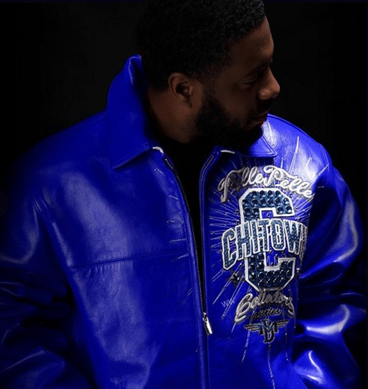 Pelle Pelle Chi Town Blue Leather Jacket view 2