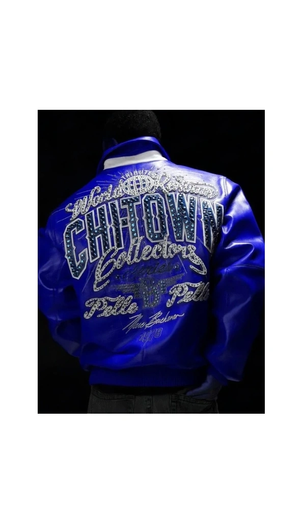 Pelle Pelle Chi-Town Blue Leather Jacket