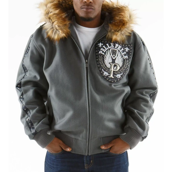 Pelle Pelle Band of Brothers Wool Jacket | Fur Hood Jacket