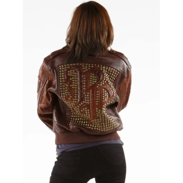 BOMBER MB BROWN PELLE PELLE LEATHER JACKET view 2