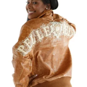 Pelle Pelle Brown Shoulder Crest Leather Jacket | MB Jacket view 2