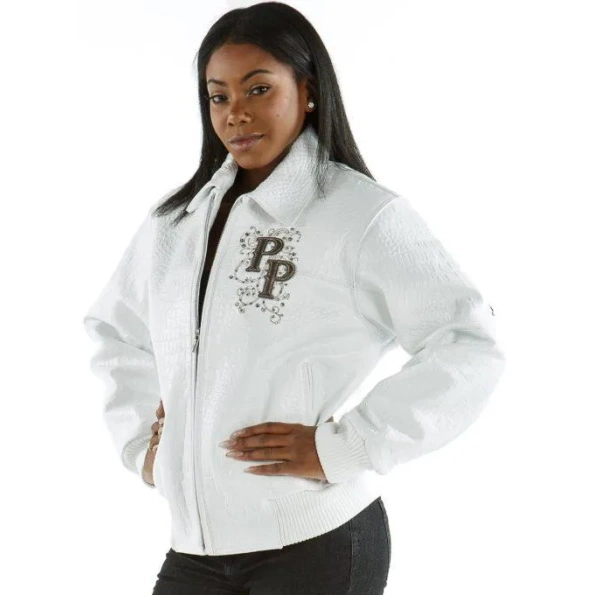 PELLE PELLE WOMENS WHITE MB LEATHER JACKET