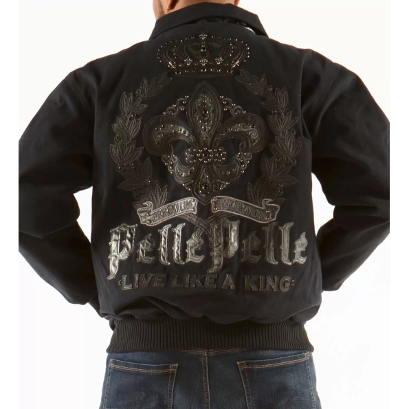 Pelle Pelle Impressive Royal Black Wool Jacket