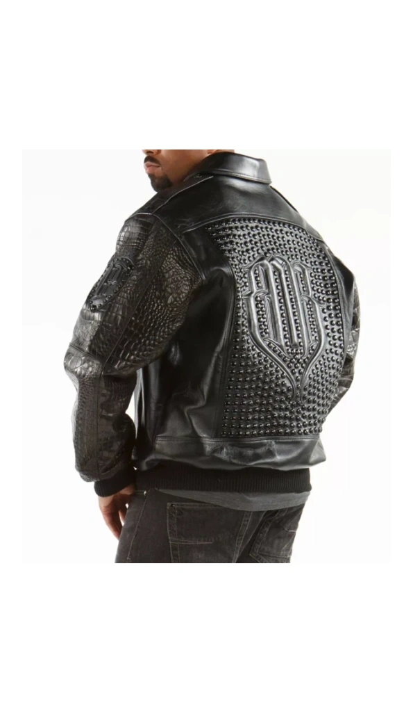 Pelle Pelle Black Fur Collar MB Leather Jacket