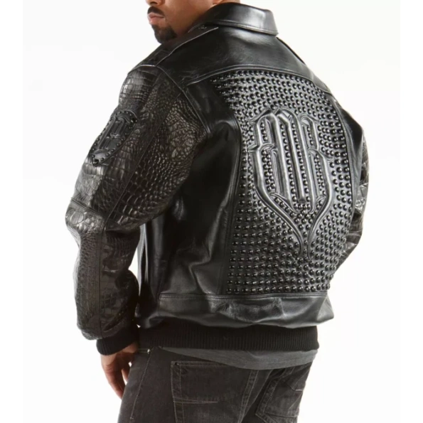 Pelle Pelle Men MB Fur Collar Studs Jacket | Leather Jacket view 2