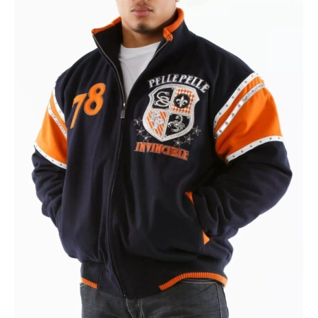 Pelle Pelle Invincible Blue Wool Jacket view 2
