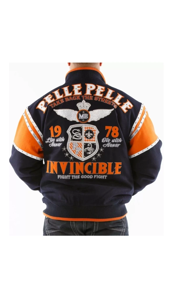 Pelle Pelle Invincible Blue Wool Jacket