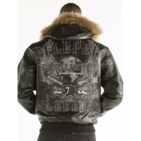 PELLE PELLE BLACK & GREY LEATHER JACKET view 2