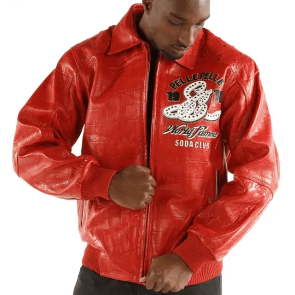 Soda Club Pelle Pelle Red Leather Jacket view 2