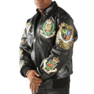 PELLE PELLE DECORATED BLACK LEATHER JACKET view 2