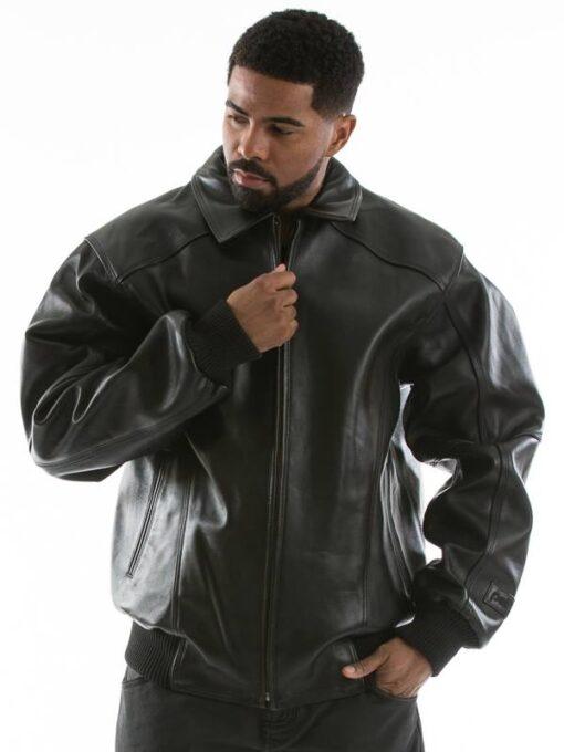 Pelle Pelle Applique Black Plush Jacket