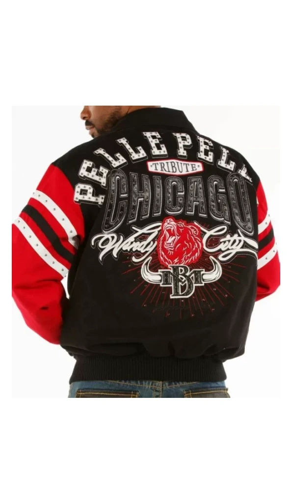 Pelle Pelle Black Chicago City Tribute Jacket