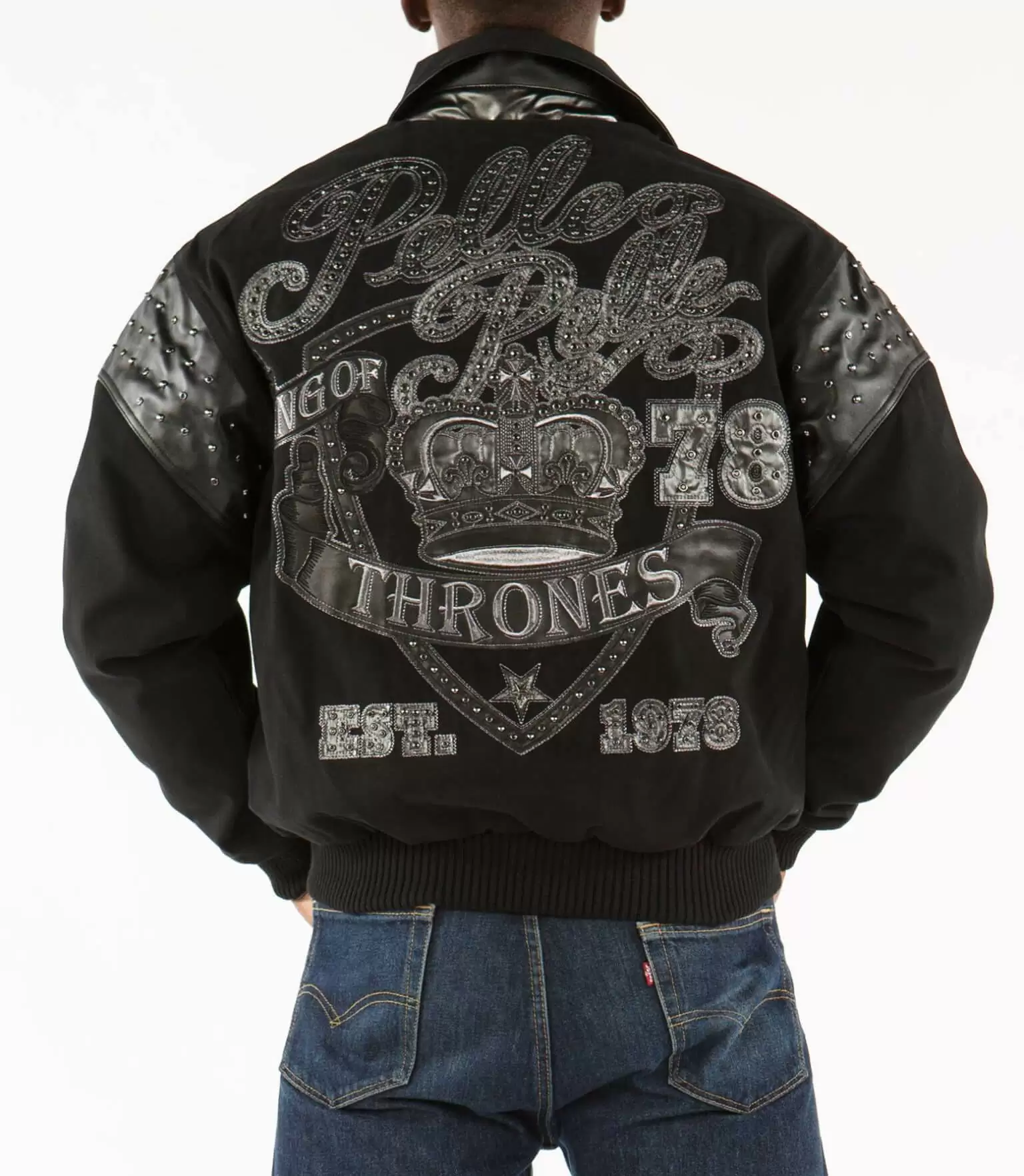 Exclusive Pelle Pelle Black King 1978 Wool Jacket