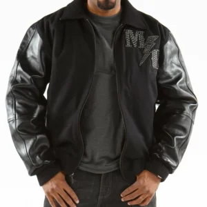 Bold Pelle Pelle Black Master Varsity Jacket view 2