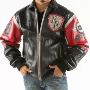 Pelle Pelle Black Red Leather Jacket
