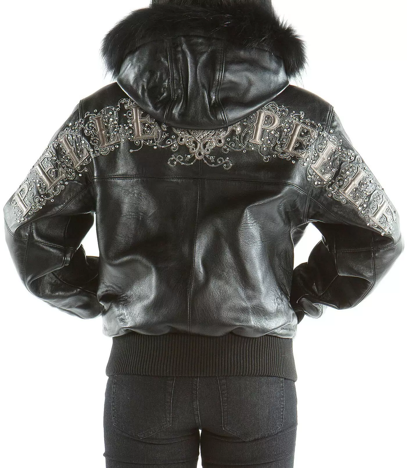 Bold Pelle Pelle Black Crest Fur Hood Jacket