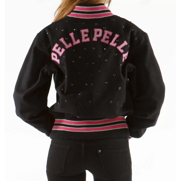 Pelle Pelle Cheer Black Varsity Jacket view 2