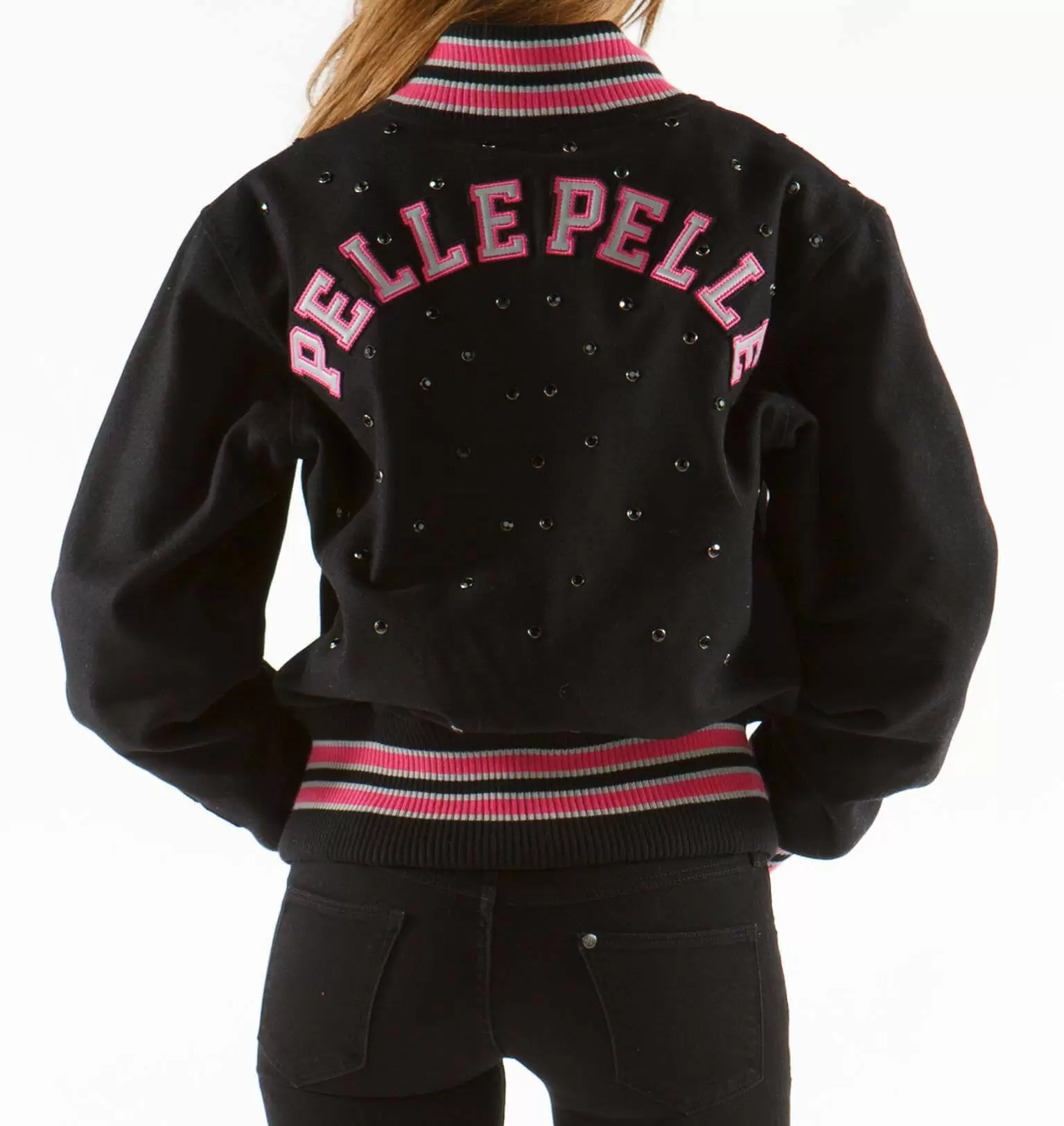 Black 1978 Pelle Pelle Varsity Jacket