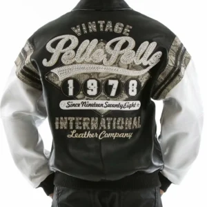 Pelle Pelle Black White Leather Jacket