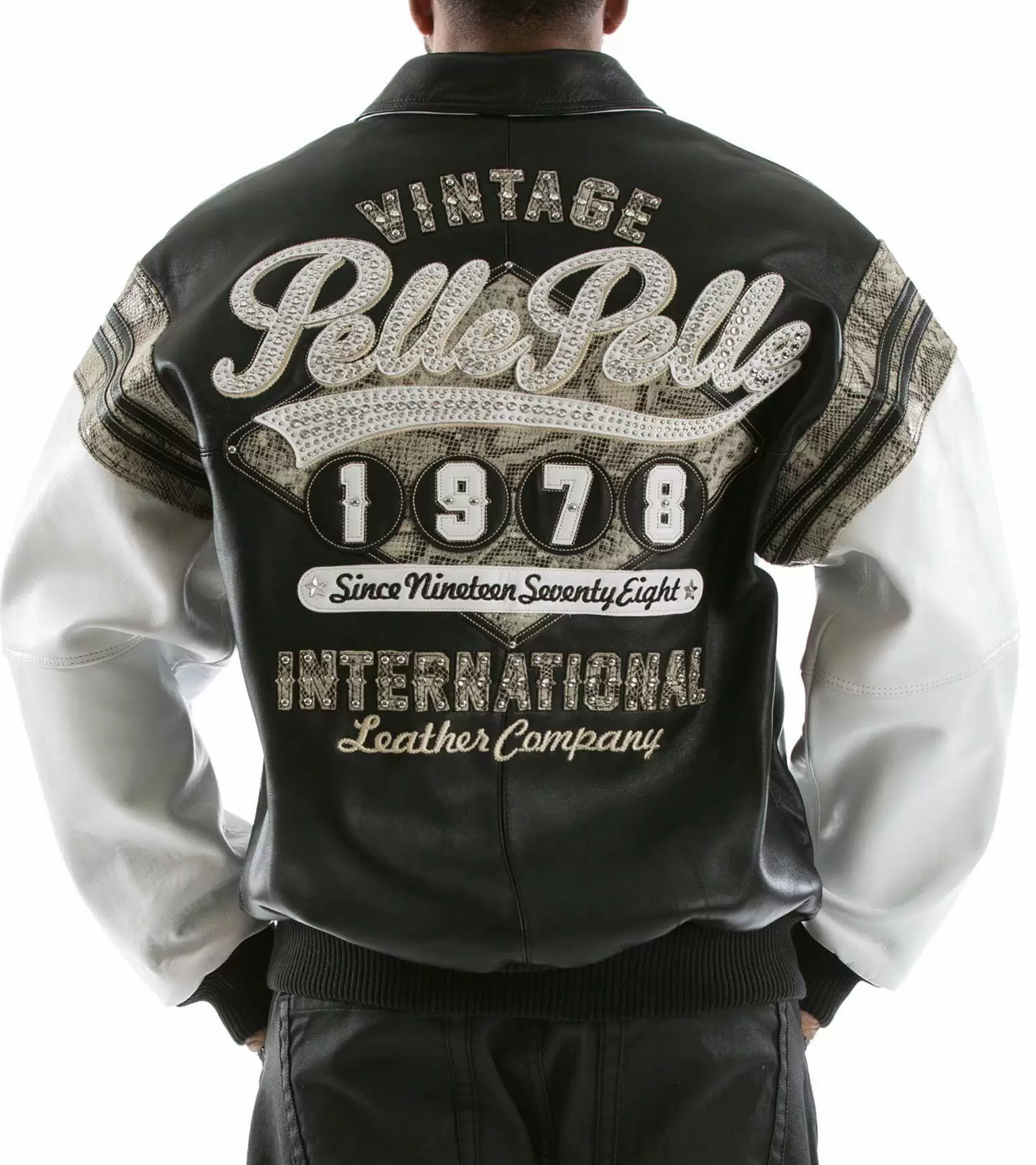 Pelle Pelle Black White Leather Jacket
