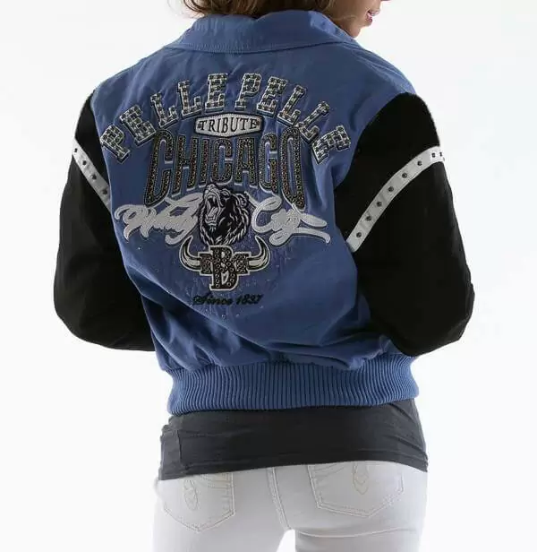 Exclusive Pelle Pelle Blue Chicago Wool Jacket