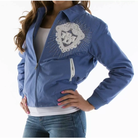 Exclusive Pelle Pelle Blue Diamonds Queen Jacket view 2