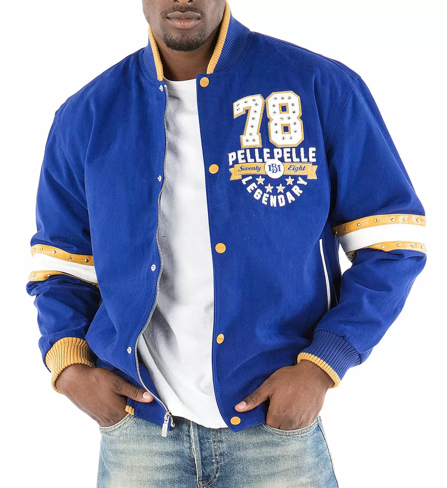 Bold Pelle Pelle Blue Superior Wool Jacket