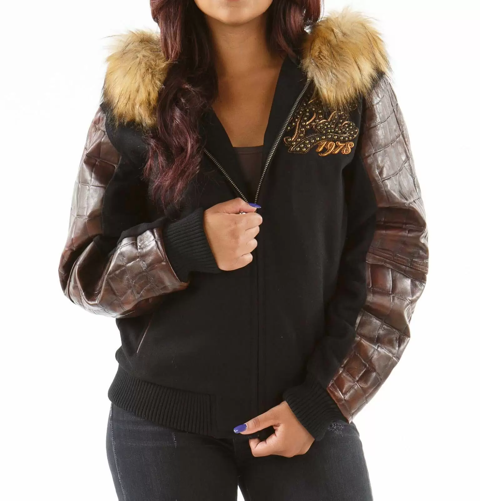Pelle Pelle Brown Hood Wool Jacket
