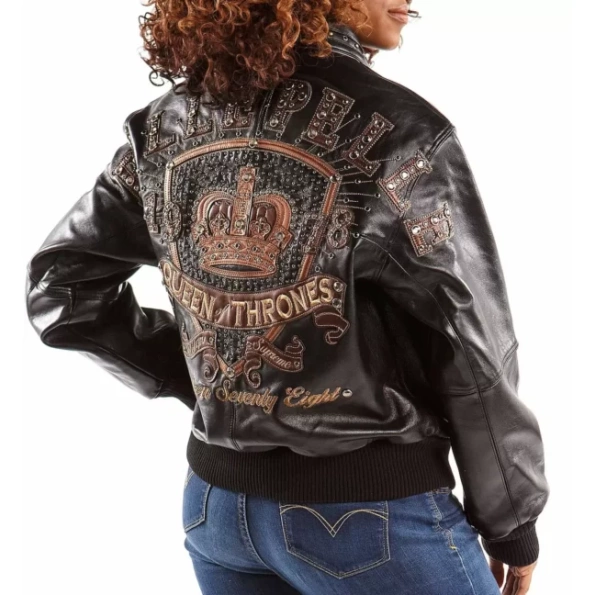 Pelle Pelle Brown Thrones Queen Jacket view 1
