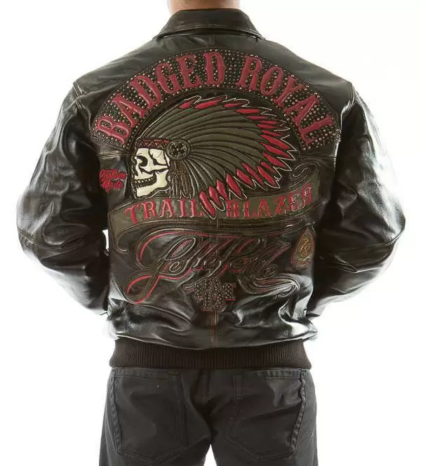 Bold Pelle Pelle Brown Badged Royal Jacket view 1