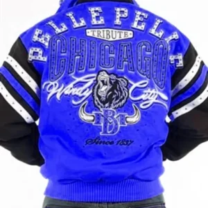 Exclusive Pelle Pelle Chicago Tribute Blue Varsity Jacket